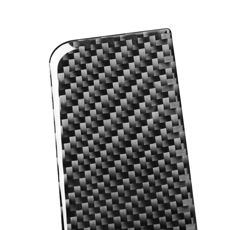 Carbon Fiber Car Cup Holder Frame Decorative Sticker for Toyota Tundra 2014-2018, Left Driving