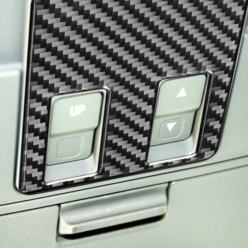 4 PCS / Set Carbon Fiber Car Front Row Reading Light Panel Decorative Sticker for Toyota Tundra 2014