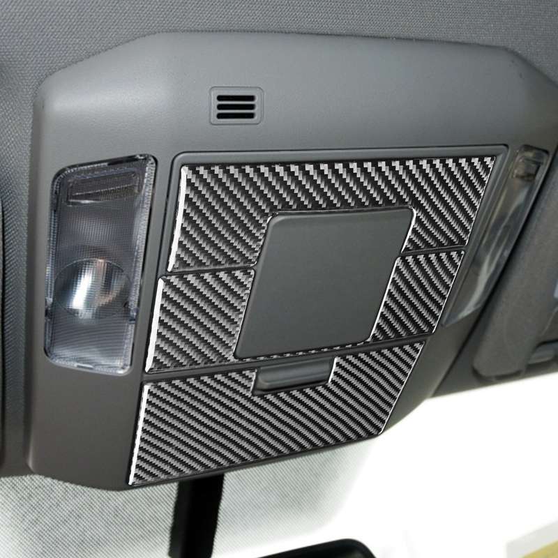 4 PCS / Set Carbon Fiber Car Front Row Reading Light Panel Decorative Sticker for Toyota Tundra 2014