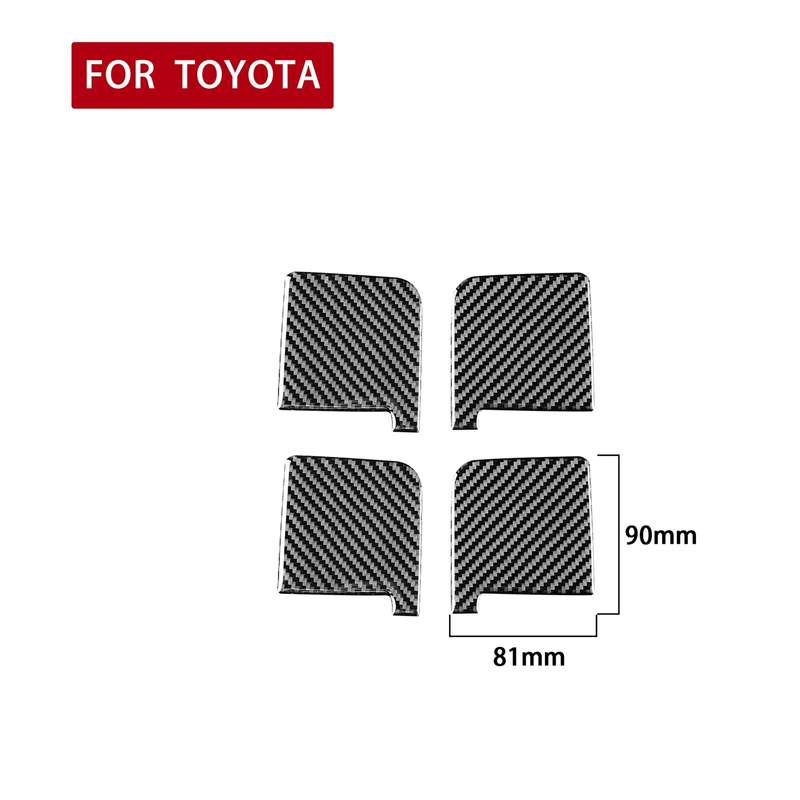 4 PCS / Set Carbon Fiber Car Inner Door Bowl Decorative Sticker for Toyota Tundra 2014-2018, Left Ri
