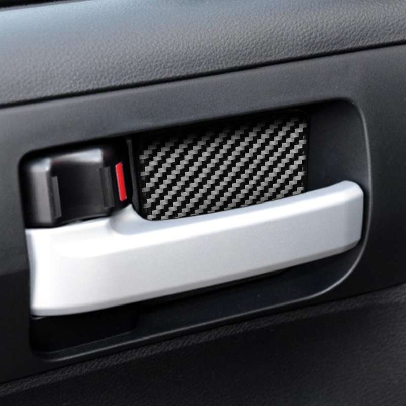 4 PCS / Set Carbon Fiber Car Inner Door Bowl Decorative Sticker for Toyota Tundra 2014-2018, Left Ri