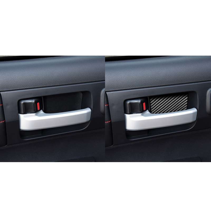 4 PCS / Set Carbon Fiber Car Inner Door Bowl Decorative Sticker for Toyota Tundra 2014-2018, Left Ri