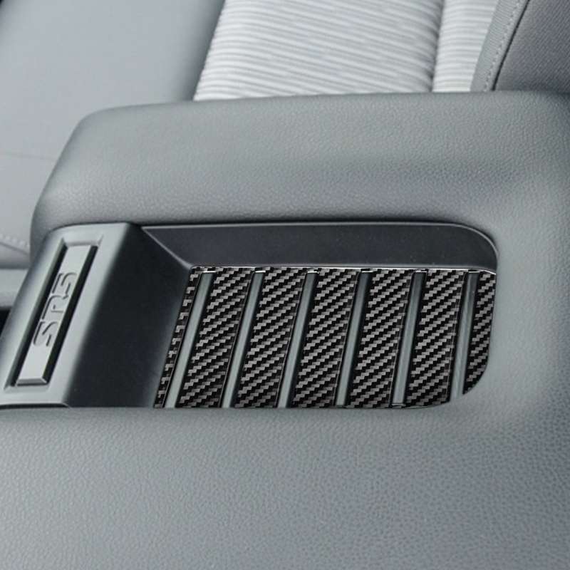 Carbon Fiber Car Armrest Box Slot Pad Decorative Sticker for Toyota Tundra 2014-2018, Left Right Dri
