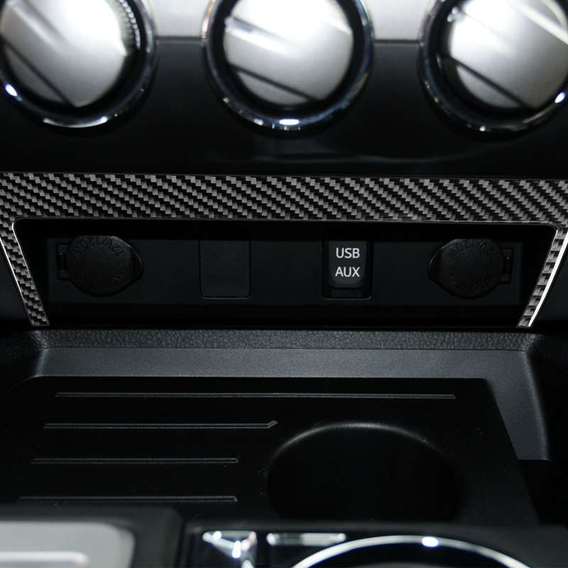 2 PCS / Set Carbon Fiber Car Central Control Air Conditioner Switch Panel Decorative Sticker for Toy
