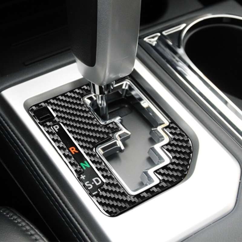 Carbon Fiber Car Gear Indicator Decorative Sticker for Toyota Tundra 2014-2018, Left Right Driving U