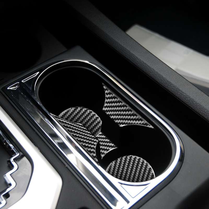 5 PCS / Set Carbon Fiber Car Central Control Cup Holder Panel Decorative Sticker for Toyota Tundra 2