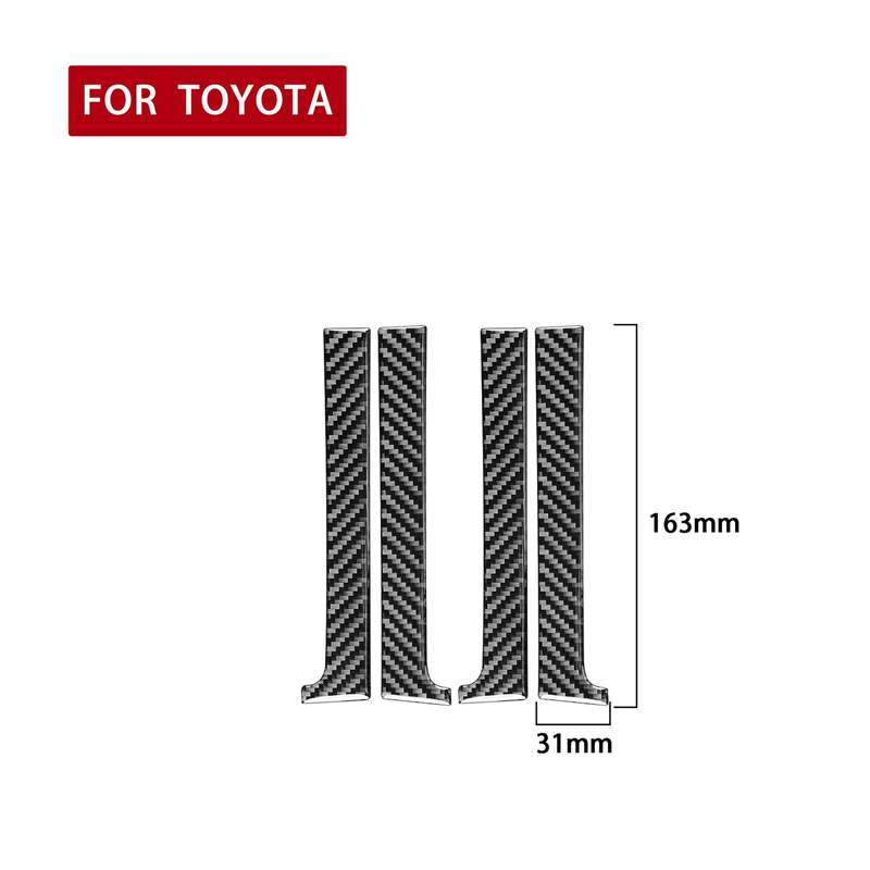 4 PCS / Set Carbon Fiber Car Inner Handle Decorative Sticker for Toyota Tundra 2014-2018, Left Right