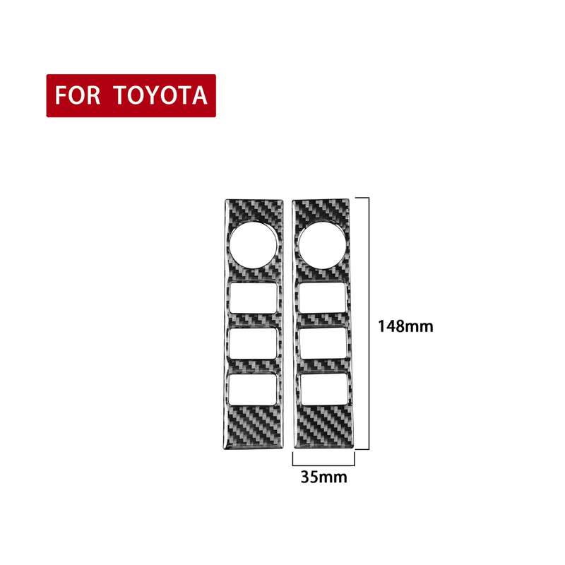 2 PCS / Set Carbon Fiber Car Central Control Volume Switch Decorative Sticker for Toyota Tundra 2014