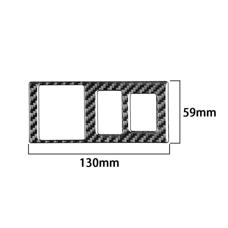Carbon Fiber Car Headlight Height Adjustment Switch Decorative Sticker for Toyota Tundra 2014-2018,