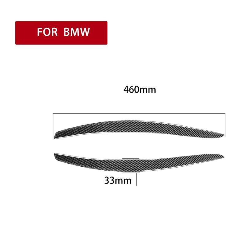 2 PCS / Set Carbon Fiber Car Lamp Eyebrow Decorative Sticker for BMW E92 / E93 2006-2012, Drop Glue