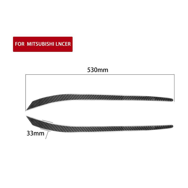 2 PCS / Set Carbon Fiber Car Lamp Eyebrow Decorative Sticker for Mitsubishi Lancer EVO 2008-2014, Dr