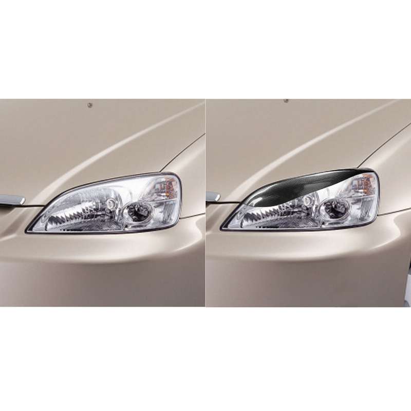 2 PCS / Set Carbon Fiber Car Lamp Eyebrow Decorative Sticker for Honda Civic 1999-1900, Drop Glue Ve