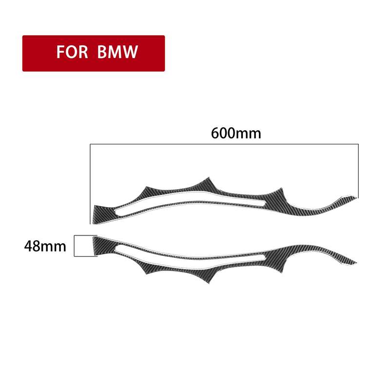 2 PCS / Set Carbon Fiber Car Lamp Eyebrow Decorative Sticker for BMW E60 5 Series 2004-2010, Drop Gl