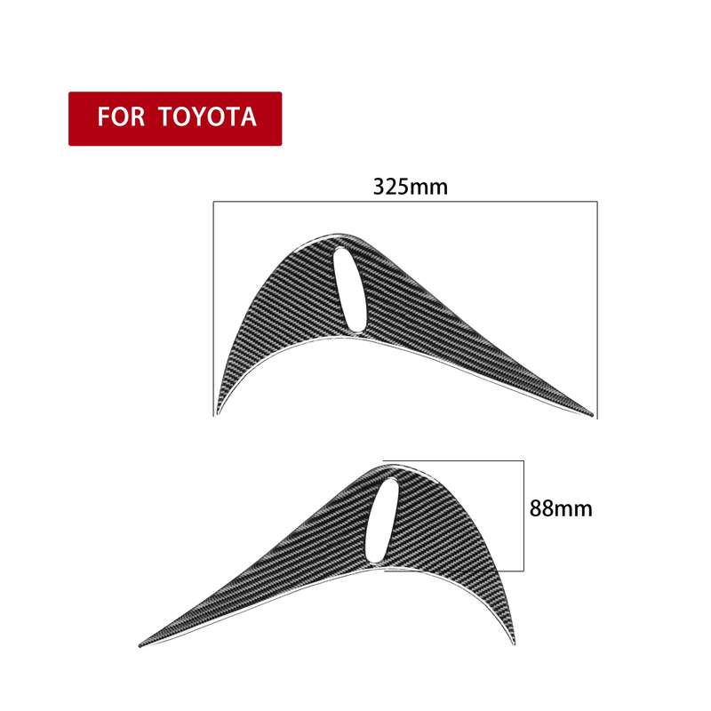 2 PCS / Set Carbon Fiber Car Back Lamp Eyebrow Decorative Sticker for Toyota GT86 / Subaru BRZ 2012-