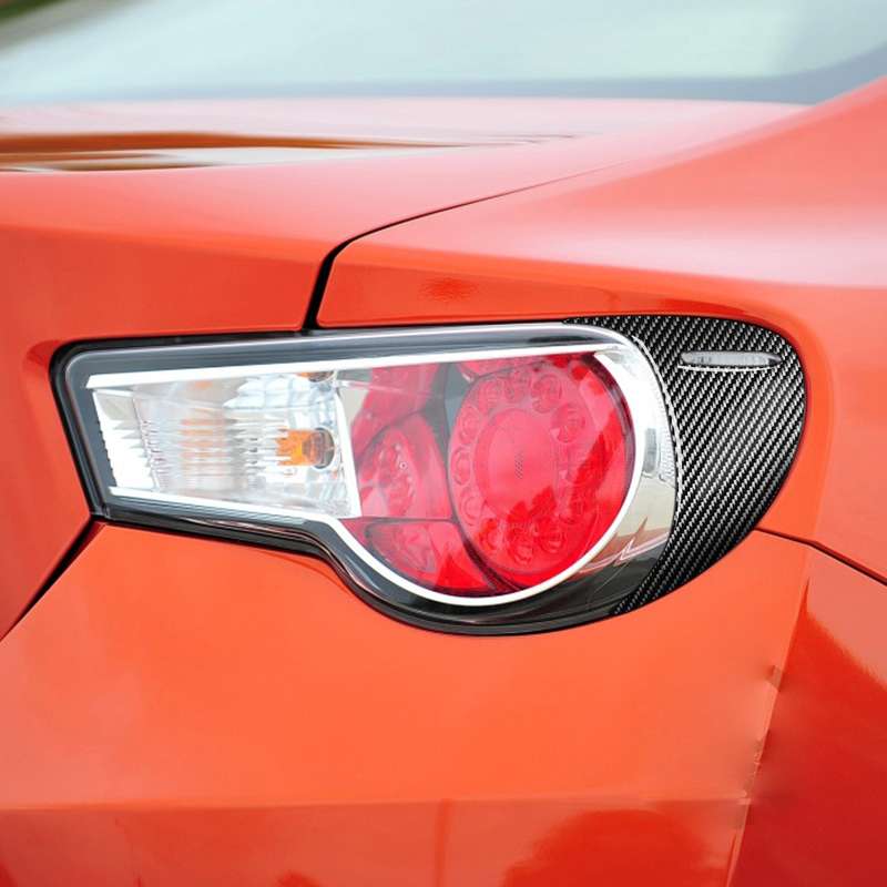 2 PCS / Set Carbon Fiber Car Back Lamp Eyebrow Decorative Sticker for Toyota GT86 / Subaru BRZ 2012-