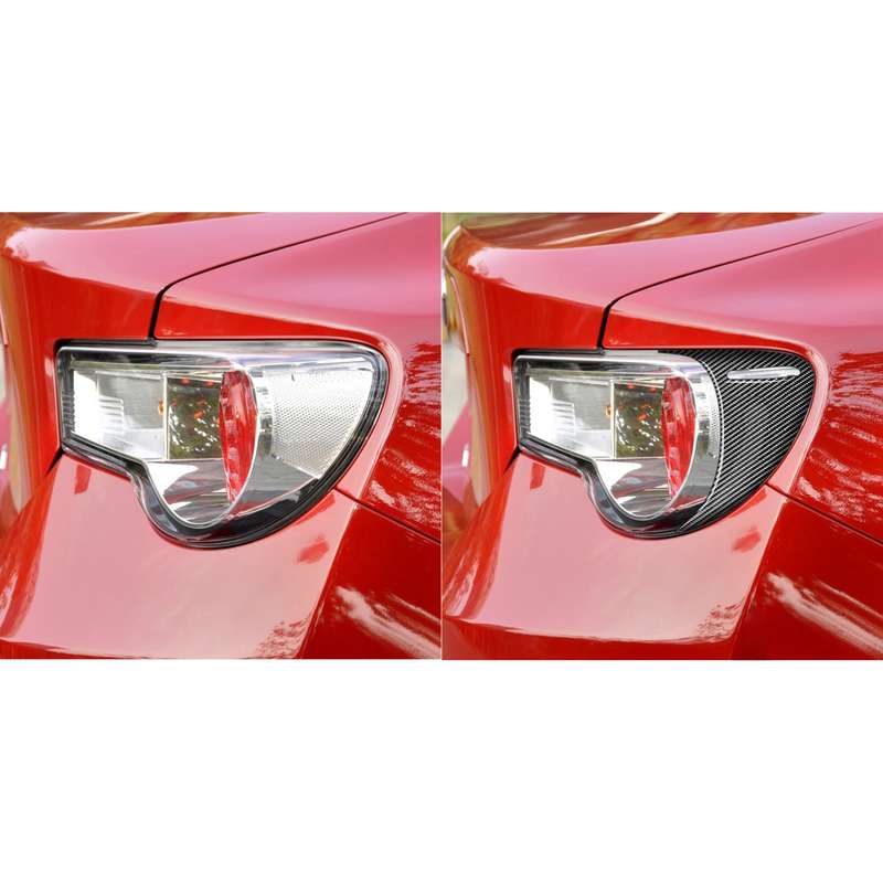 2 PCS / Set Carbon Fiber Car Back Lamp Eyebrow Decorative Sticker for Toyota GT86 / Subaru BRZ 2012-