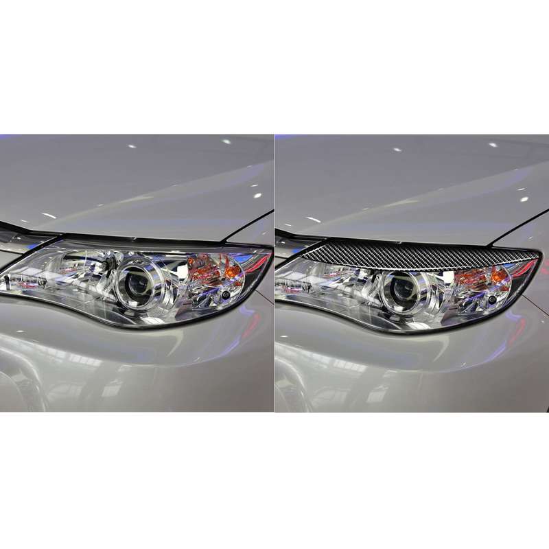 2 PCS / Set Carbon Fiber Car Lamp Eyebrow Decorative Sticker for Subaru Impreza/WRX 10th Generation