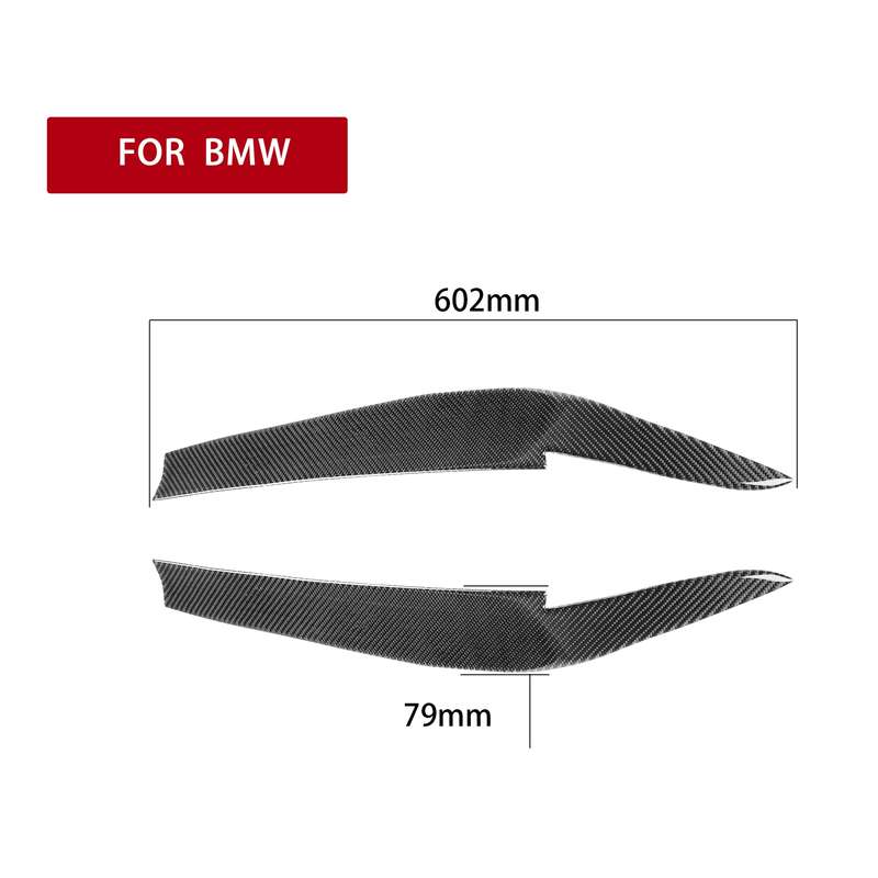 2 PCS / Set Carbon Fiber Car Lamp Eyebrow Decorative Sticker for BMW 5 Series G30 / G38 2018, Drop G