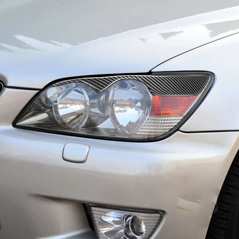 2 PCS / Set Carbon Fiber Car Lamp Eyebrow Decorative Sticker for Lexus IS300/IS200/RS200/ALTezza 199