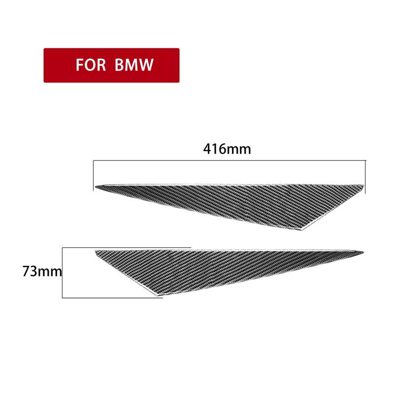 2 PCS / Set Carbon Fiber Car Lamp Eyebrow Decorative Sticker for BMW X1/E84 2009-2014, Drop Glue Ver
