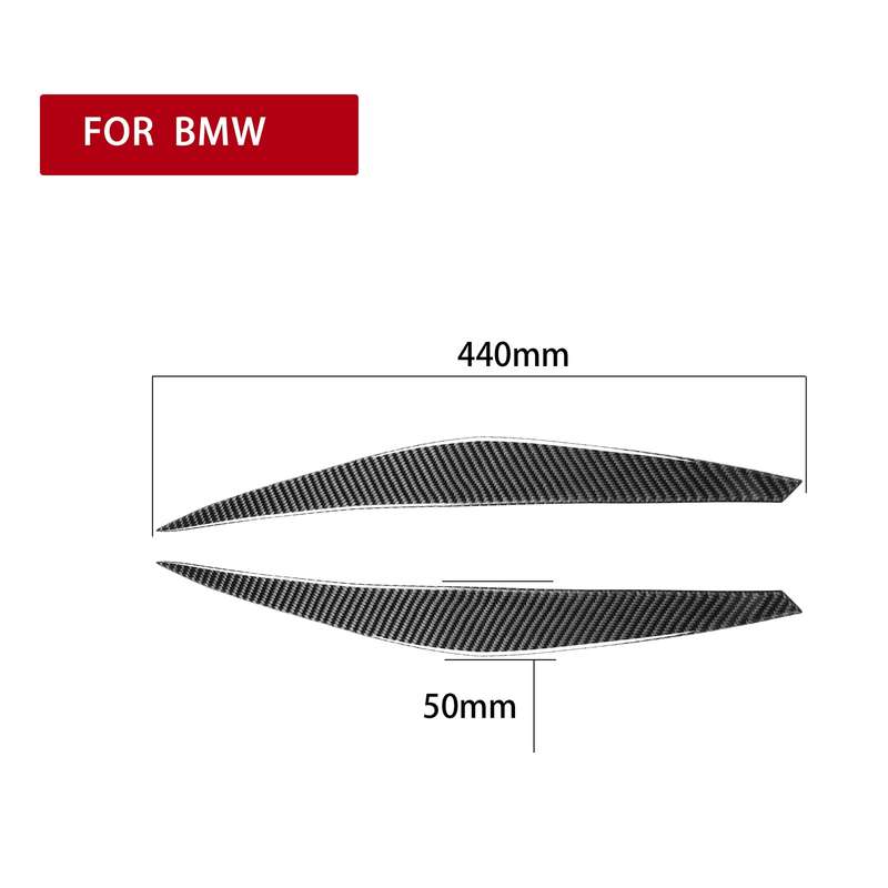 2 PCS / Set Carbon Fiber Car Lamp Eyebrow Decorative Sticker for BMW E71/X6 2008-2014, Drop Glue Ver
