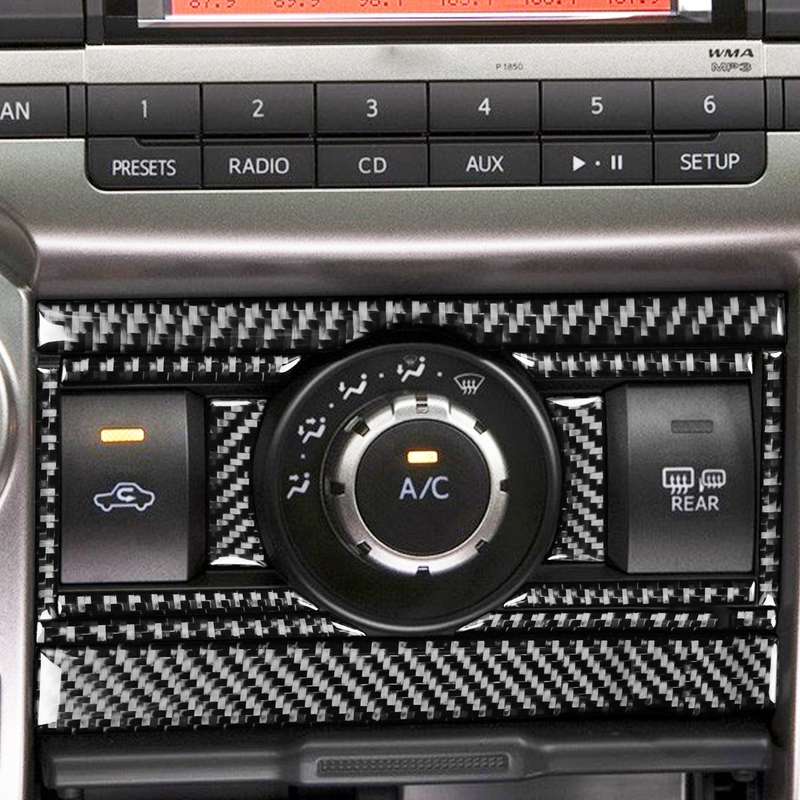 12 PCS / Set Carbon Fiber Car Air Conditioning Switch Panel Decorative Sticker for Toyota 4Runner 20