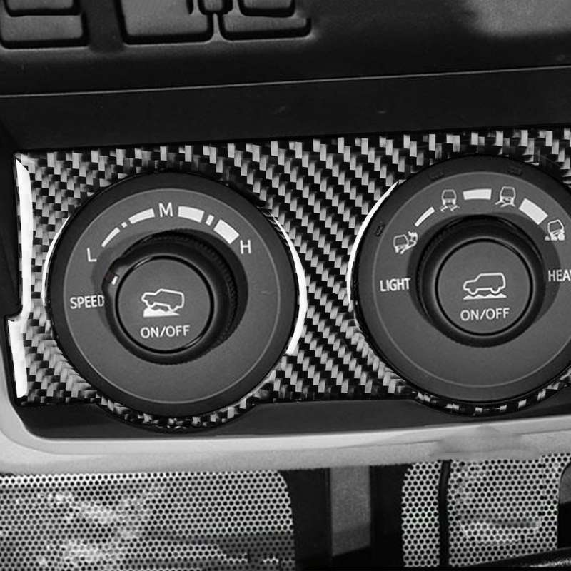 Carbon Fiber Car Four-wheel Drive Switch Panel Decorative Sticker for Toyota 4Runner 2010-2020