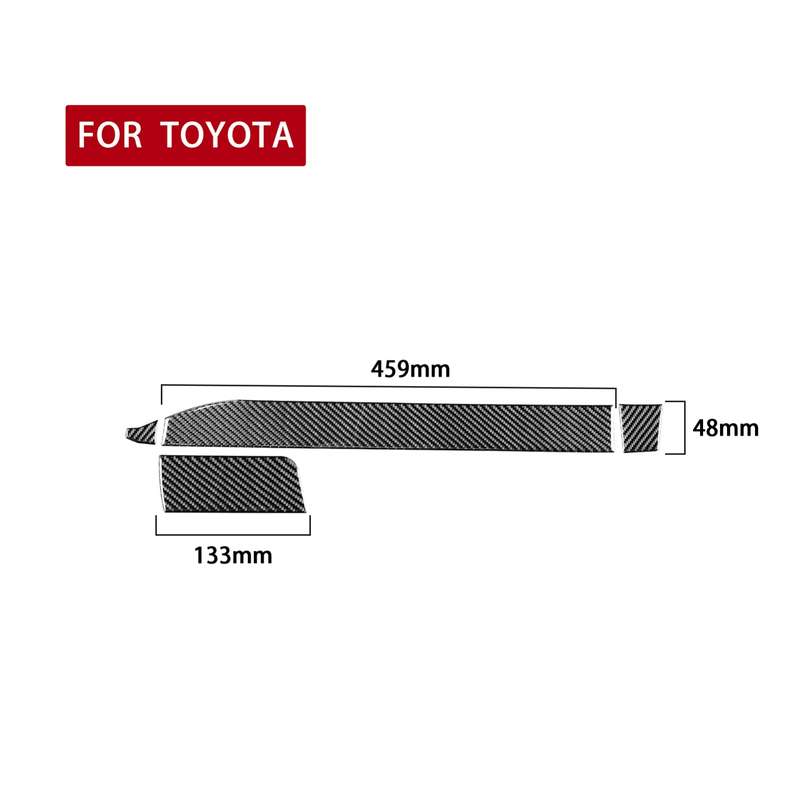 4 PCS / Set Carbon Fiber Car Center Console Decorative Sticker for Toyota 4Runner 2010-2020, Suitabl