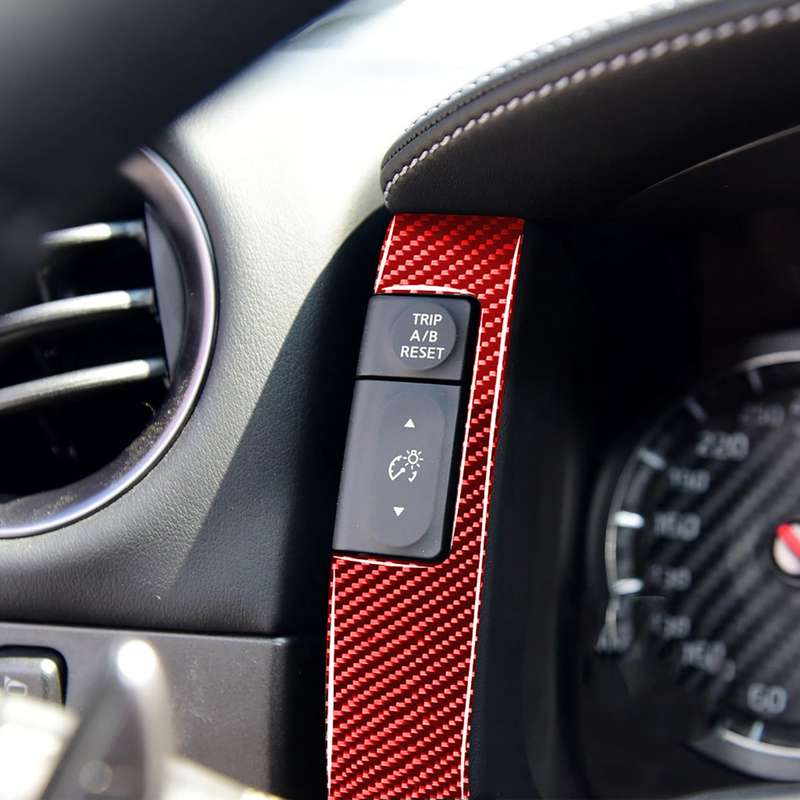 2 PCS / Set Carbon Fiber Car Speedometer Decorative Sticker for Nissan GTR R35 2008-2016, Left and R