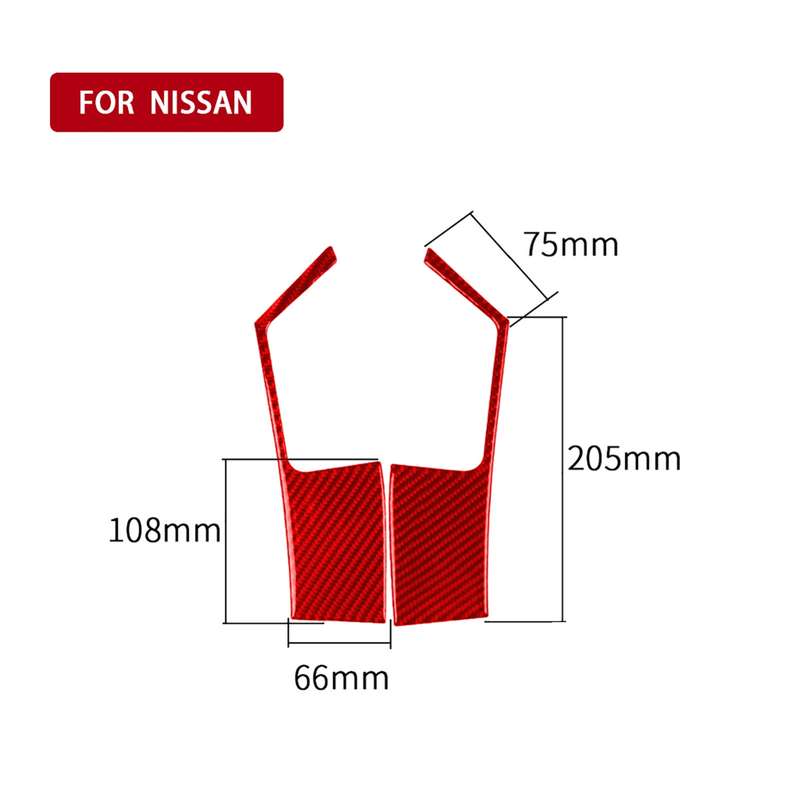 Carbon Fiber Car Window Lift Defogger Panel Sticker for Nissan GTR R35 2008-2016, Left and Right Dri