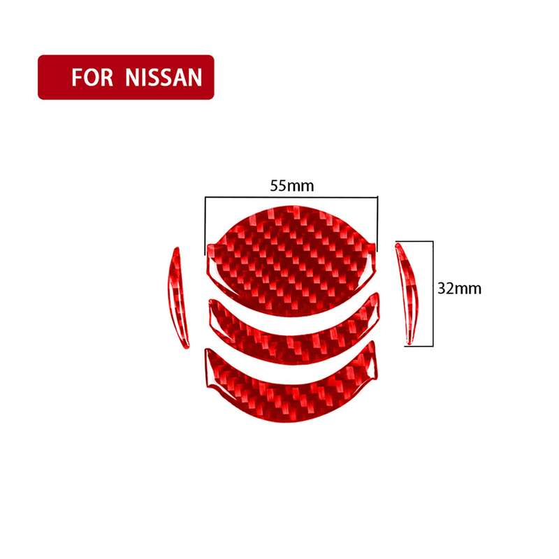 5 PCS / Set Carbon Fiber Car Central Air Outlet Decorative Sticker for Nissan GTR R35 2008-2016, Lef