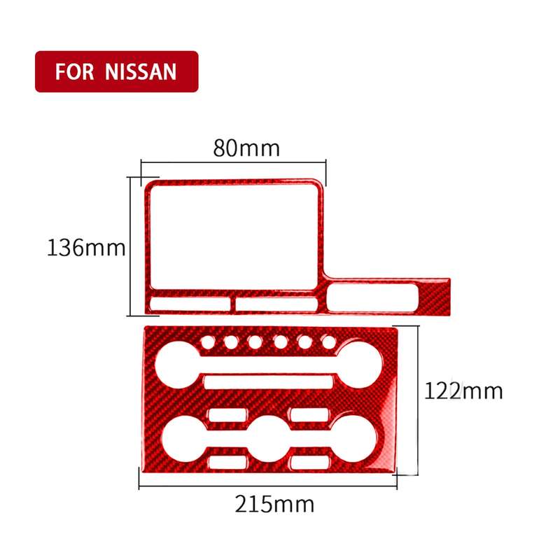 2 PCS / Set Carbon Fiber Car Navigation Instrument Decorative Sticker for Nissan GTR R35 2008-2016,