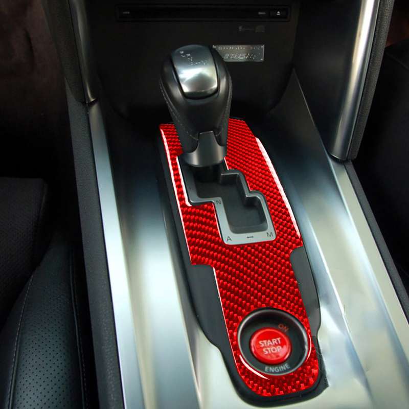 Carbon Fiber Car Gear Shift Panel Decorative Sticker for Nissan GTR R35 2008-2016, Left and Right Dr