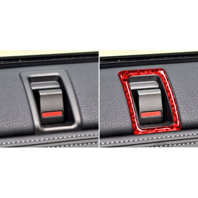 2 PCS / Set Carbon Fiber Car Left Right Door Lock Decorative Sticker for Nissan GTR R35 2008-2020, L