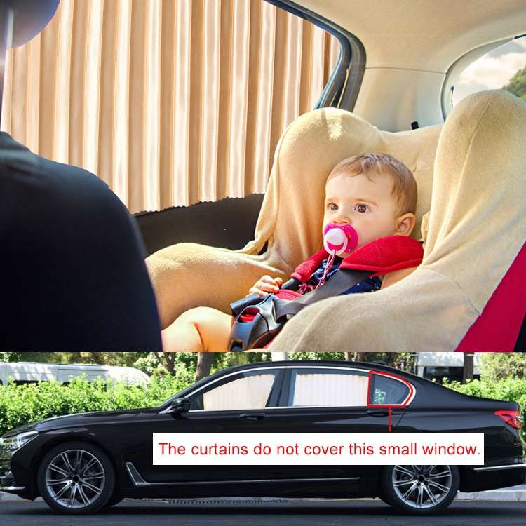 2 PCS Car Auto Sunshade Curtains Windshield Cover for the Rear Seat (Black)