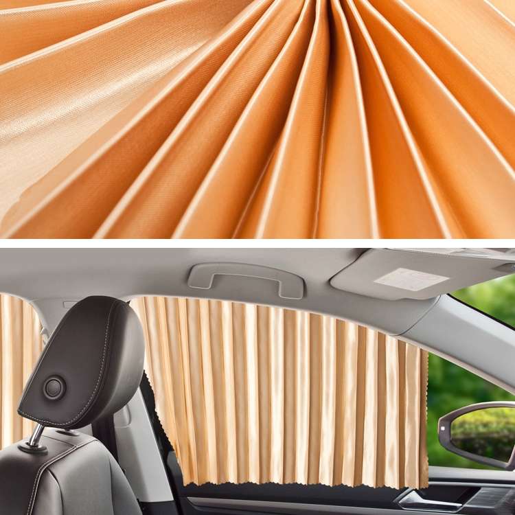 2 PCS Car Auto Sunshade Curtains Windshield Cover for the Front Seat (Black)