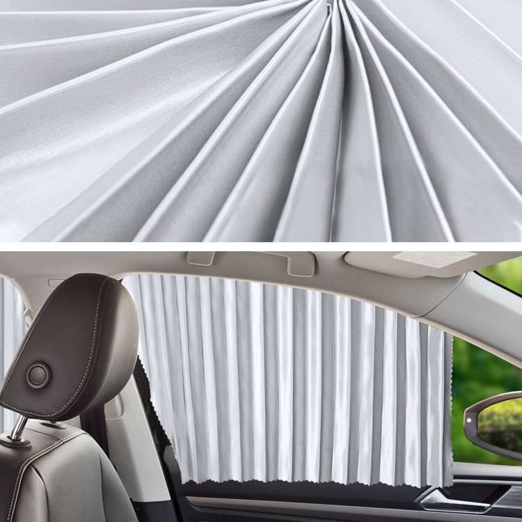 2 PCS Car Auto Sunshade Curtains Windshield Cover for the Front Seat (Black)