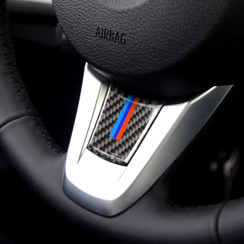 Car Carbon Fiber Steering Wheel Three Color Decorative Sticker for BMW Z4 2009-2015