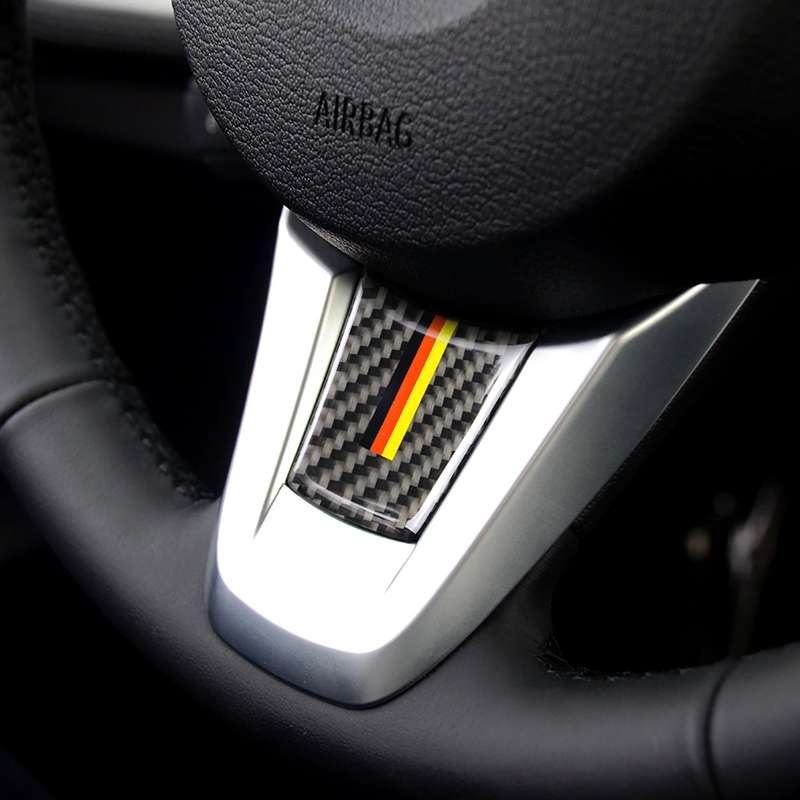 Car Carbon Fiber Steering Wheel Germany Color Decorative Sticker for BMW Z4 2009-2015