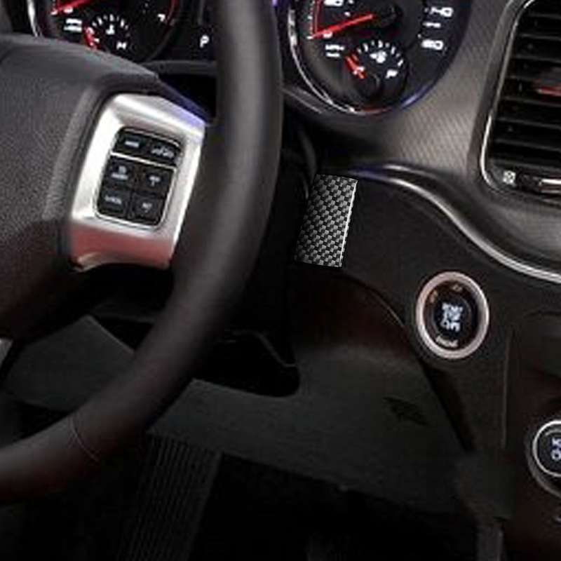 Carbon Fiber Car Steering Wheel Left Right Side Decorative Sticker for Dodge Challenger 2015 to Now,