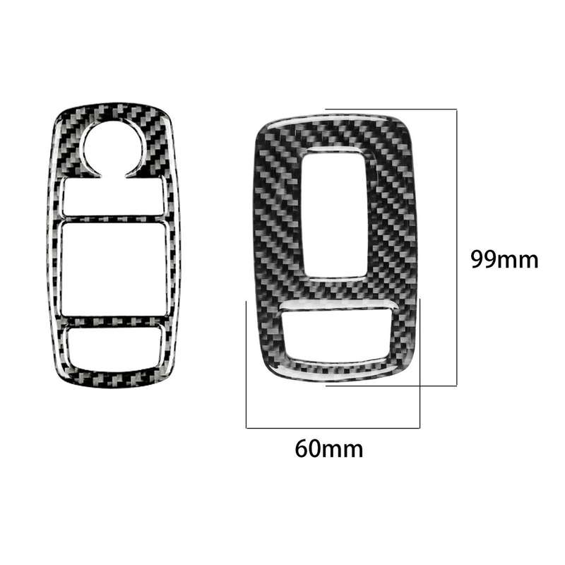 Carbon Fiber Car Window Lift Button Decorative Sticker for Dodge Challenger 2015 to Now, Left Drivin