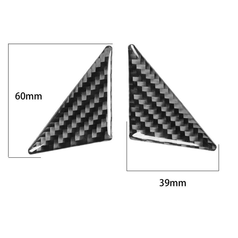 Carbon Fiber Car Left Right Side Window Posts Decorative Sticker for Dodge Challenger 2015 to Now, L