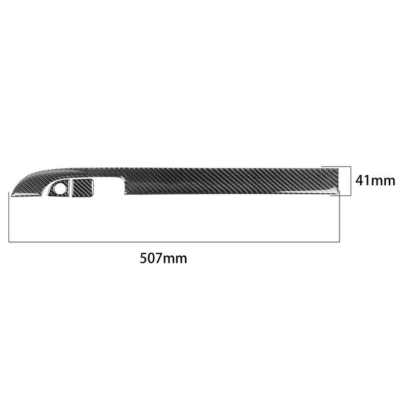 Carbon Fiber Car Co-pilot Storage Box Set Decorative Sticker for Dodge Challenger 2015 to Now, Left