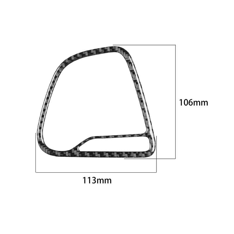 Carbon Fiber Car Instrument Left Air Outlet Decorative Sticker for Dodge Challenger 2015 to Now, Lef