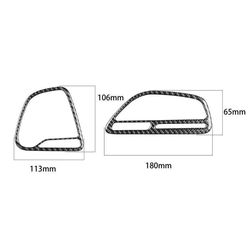 Carbon Fiber Car Instrument Left Right Air Outlet Decorative Sticker for Dodge Challenger 2015 to No