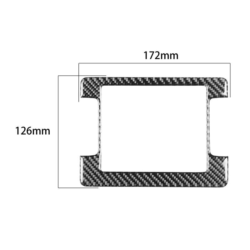 Carbon Fiber Car Navigation Frame Decorative Sticker for Dodge Challenger 2015 to Now, Left Driving