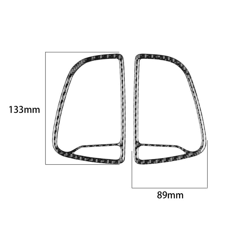 Carbon Fiber Car Instrument Middle Air Outlet Decorative Sticker for Dodge Challenger 2015 to Now, L