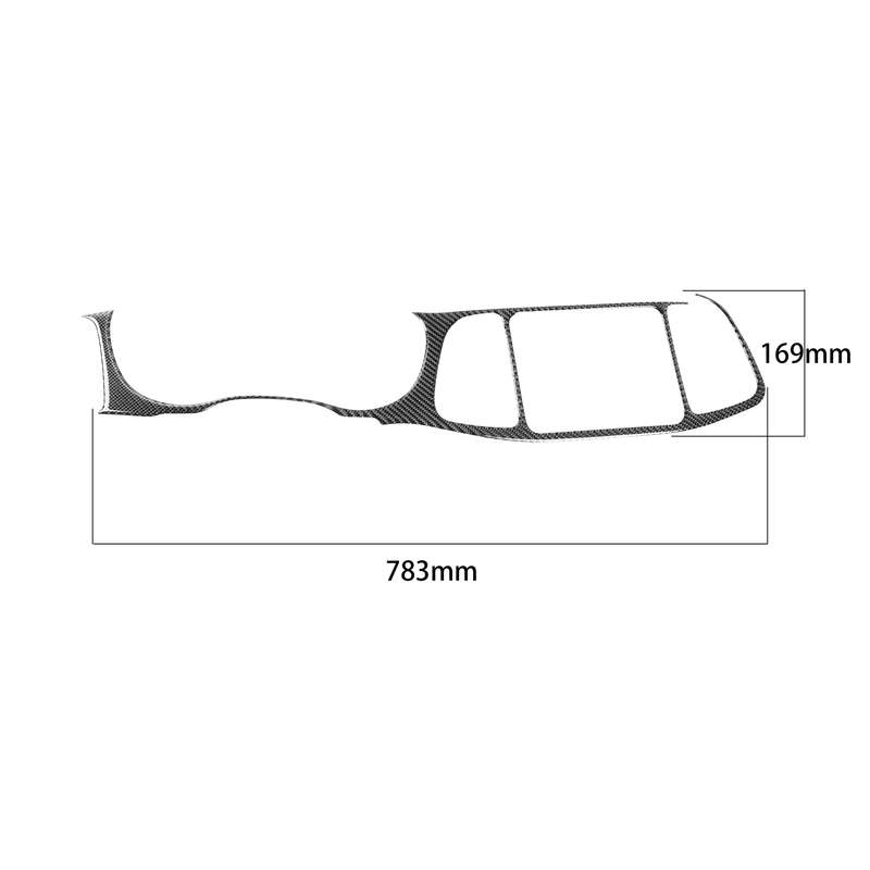 Carbon Fiber Car Central Control Instrument Large Panel Decorative Sticker for Dodge Challenger 2015