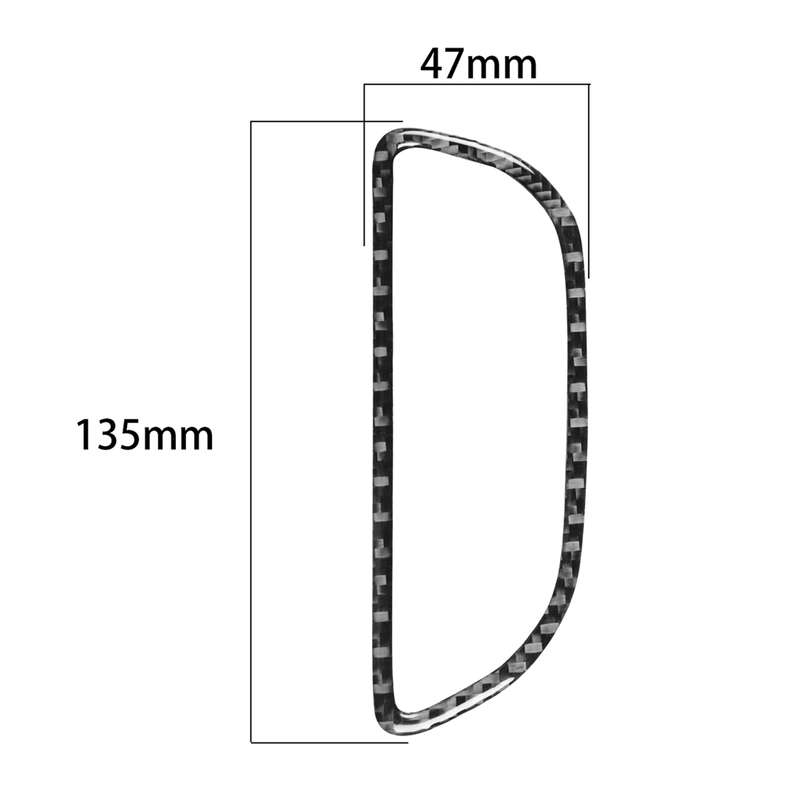 Carbon Fiber Car Gear Storage Box Frame Decorative Sticker for Dodge Challenger 2015 to Now, Left Dr