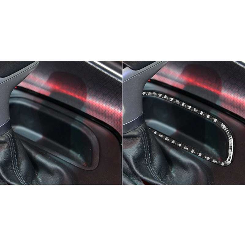 Carbon Fiber Car Gear Storage Box Frame Decorative Sticker for Dodge Challenger 2015 to Now, Left Dr